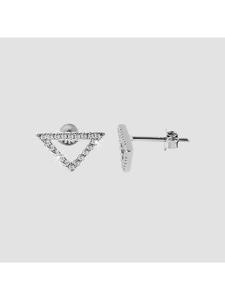 Adeliás Женские серьги - серьги-гвоздики из серебра 925 пробы с кубическим цирконием в серебряной оправе