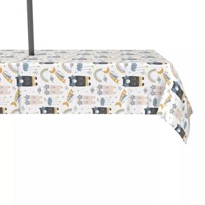 Водоотталкивающий материал, для улицы, 100 % полиэстер, 60 x 84 дюйма, «Медведи, радуга и звезды»