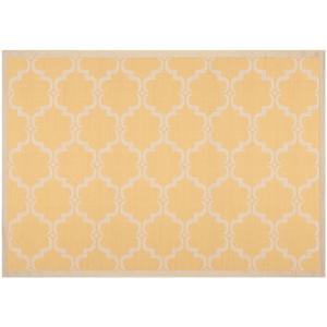 Внутренний и внешний ковер с решетчатым узором для двора Safavieh, мультиколор, 153x153 см