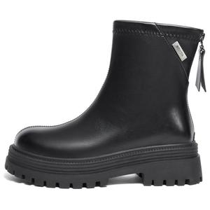 Senda Женские черные ботильоны без подкладки, цвет Black Unlined