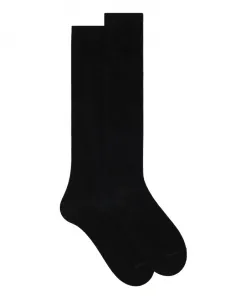 Мужские длинные хлопковые носки, антрацитового цвета, однотонные. Gallo, серый