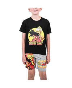 Комплект для мальчиков: футболка и шорты с изображением аниме-героев Dragon Ball Z, Black