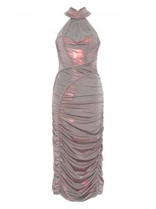 Платье миди с драпировкой MITILIANE COUTURE, серый