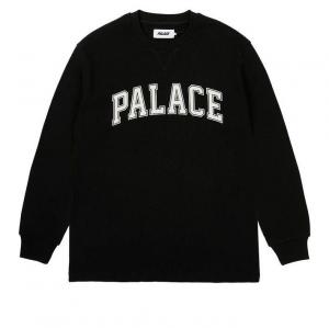 Худи Palace Waffle Long-Sleeve T-shirt 'Black', черный