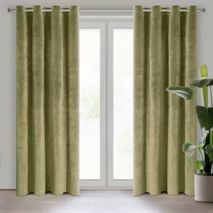 Штора RIA зеленая оливковая 140х250 см люверсы 10 Eurofirany