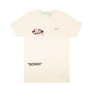 Off-White Футболка с логотипом в стиле граффити, цвет Белый