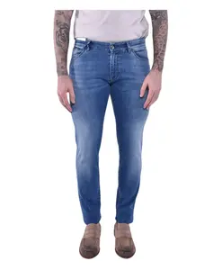 Джинсовые брюки-клеш цвета индиго для путешествий Pt Torino, синий