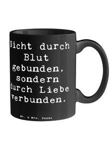 Кружка с надписью Любовь приемного брата черного цвета Mr. & Mrs. Panda