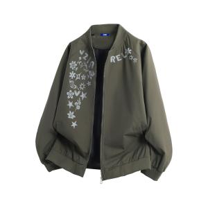 Куртка Unisex Baseball Collar Moderate ZIAREL, army зеленый