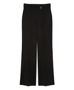 Расклешенные шерстяные брюки Sportmax, черный