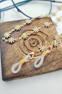 Летние солнцезащитные очки для чтения с цветочным рисунком, 62 см, ремешок для очков со съемной цепочкой The Colourful Aura, белый