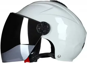 Мотоциклетный шлем с открытым лицом 3/4, одобренный DOT/ECE, подходит для мопедов, скутеров, круизеров, полушлемов, велосипедных шлемов с солнцезащитным козырьком для взрослых, мужчин и женщин RYDZCLH, N