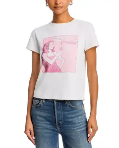 Классическая футболка с графическим изображением напитка «Пей вино» Re/Done, мультиколор