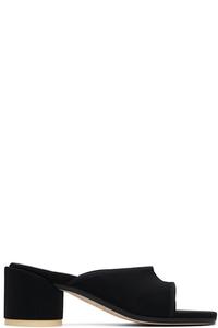 Черные босоножки на каблуке Scuba Lyrca MM6 Maison Margiela