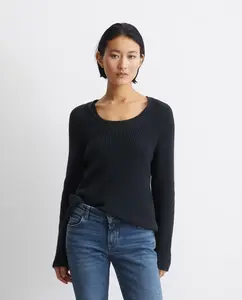 Женский джемпер обычного покроя, изготовленный из органического хлопка MARC  O'POLO, черный