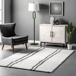 Ковер Isis Handmade Striped Modern Area Rug nuLOOM, 152x244 см, светло-бежевый