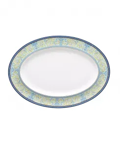 Среднее овальное блюдо «Менорка Палас» Noritake, blue/yellow