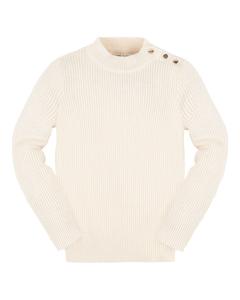 Хоуп & Хенри свитер с воротником-стойкой из рубчатого трикотажа HOPE & HENRY, белый