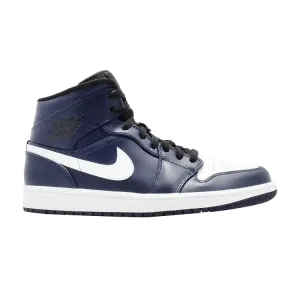 Кроссовки Air Jordan 1 Mid 'Obsidian', белый