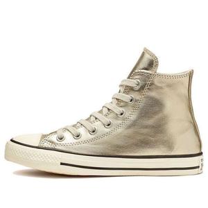 Кроссовки chuck taylor all star shiny metal high top gold Converse, золотой
