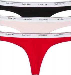 Женские трусики-стринги Calvin Klein Balance из эластичного хлопка, 3 шт., Black/Nymphs Thigh/Obsess