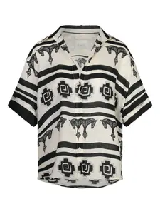 Полосатая рубашка La Creciente с лошадиным принтом Johanna Ortiz, нейтральный