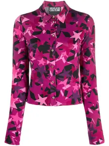 Рубашка с принтом Versace Jeans Couture, розовый