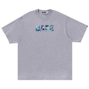 Футболка BAPE Rhinestone Logo Relaxed Fit Tee, Grey