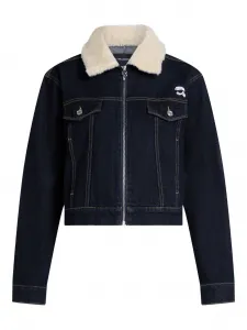 Джинсовая куртка с вышитым логотипом Karl Lagerfeld, синий