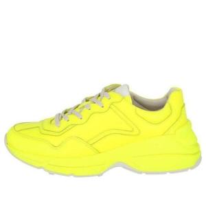 Кроссовки rhyton low 'yellow fluorescent' Gucci, желтый