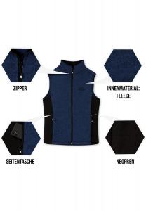 Мужской вязаный флисовый жилет Шаматтава Normani, темно-синий