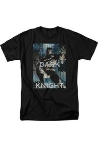 Футболка с коротким рукавом для взрослых «Бэтмен, сражающийся со штормом» Gildan, черный