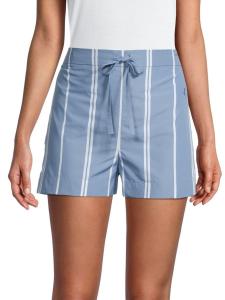 Полосатые шорты для сна на завязках Jil Sander, синий