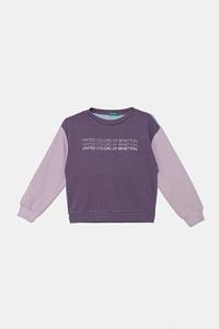 Детская хлопковая толстовка United Colors Of Benetton, фиолетовый