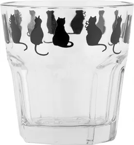 Стакан для воды Clayre & Eef 200 мл, прозрачный, кот Clayre&Eef