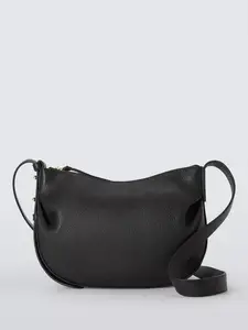 Сумка кросс-боди John Lewis Gathered Leather, черный