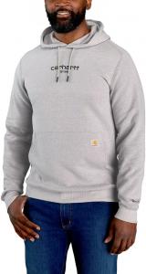 Carhartt мужская толстовка 106655 Force Relaxed Fit легкая с логотипом, Asphalt Heather