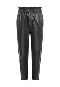 Кожаные штаны faina Regular Pants, черный
