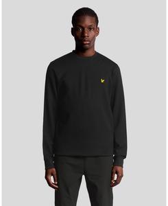 Мужская флисовая толстовка с круглым вырезом и длинными рукавами Lyle & Scott, Jet black