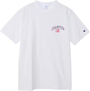 Мужская футболка Champion с коротким рукавом и круглым вырезом, 100% хлопок, графический логотип, базовый размер C8-X319, белый