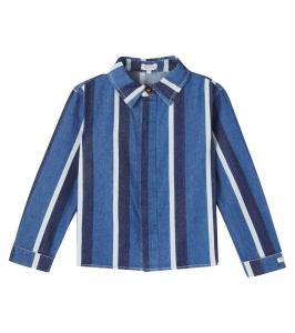 Поло в полоску из денима ditmer Donsje, Vintage Blue - White Striped