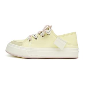 WARRIOR Модные повседневные туфли, износостойкие, легкие, увеличивающие рост, низкие, парусиновые, женские, светло-желтые