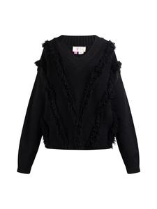 Женский вязаный свитер черного цвета IZIA