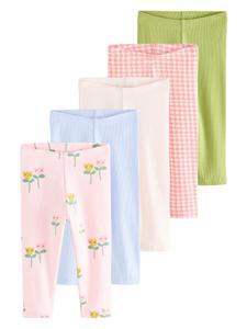 Узкие леггинсы Next, цвет Cream/Light blue/Reed/Light pink