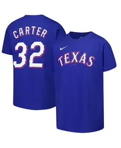 Футболка с именем и номером Evan Carter, Texas Rangers, для мальчиков и девочек Nike