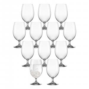 Набор из 12 прозрачных стаканов для воды объемом 370 мл Leonardo Living, прозрачный