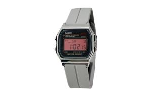 CASIO Кварцевые часы унисекс с силиконовым ремешком и черным циферблатом