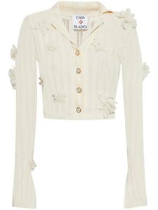 Топ с цветочной аппликацией Casablanca, белый