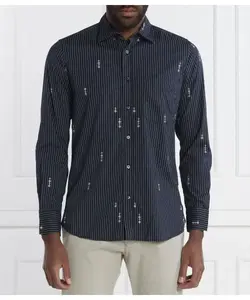 Рубашка Ремитон Regular fit Boss Orange, синий