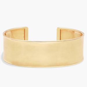 Атласный браслет-манжета из итальянского желтого золота 14 карат (19 мм) Blue Nile